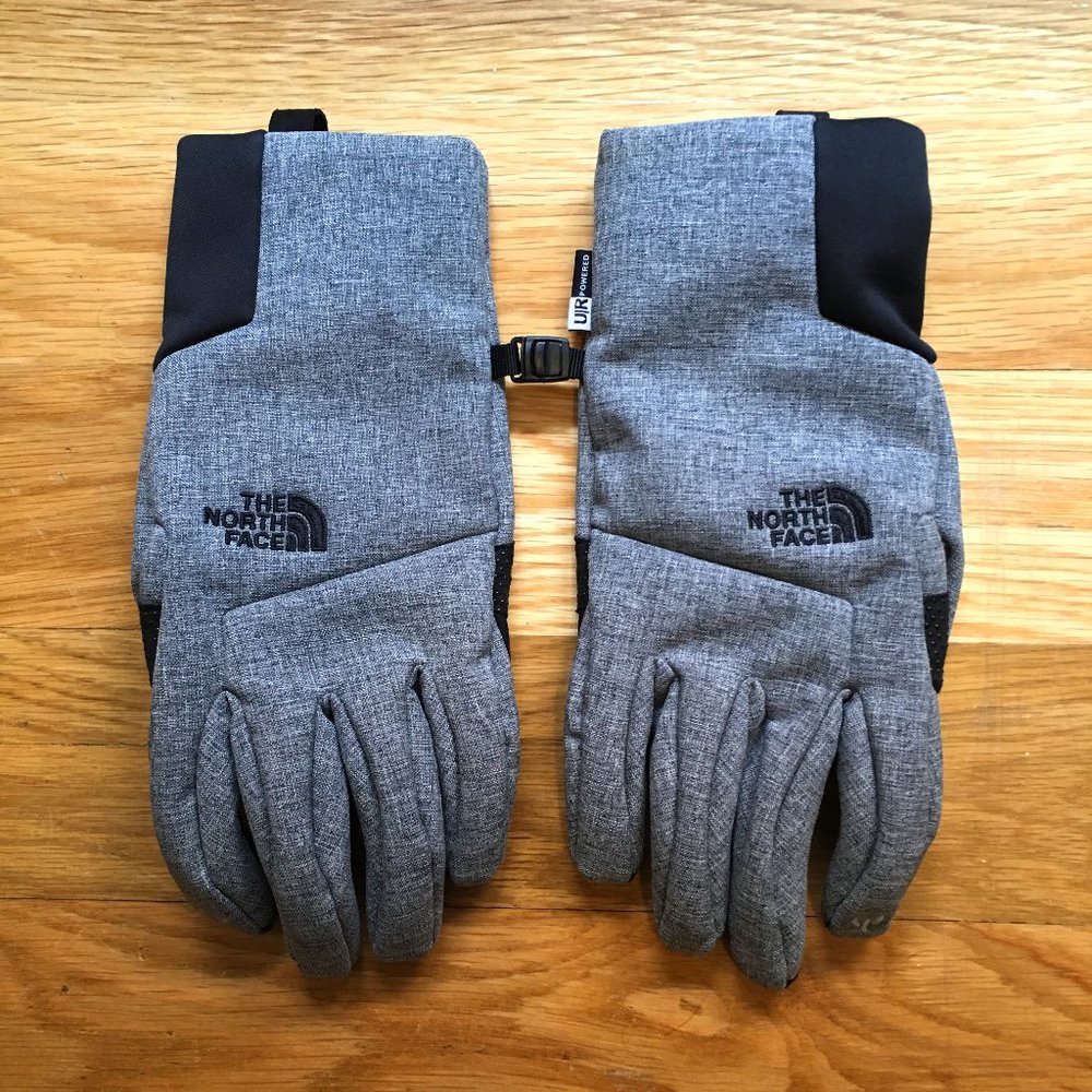 Men's North Face Apex+ ETip Gloves (Md-Grey/Black)